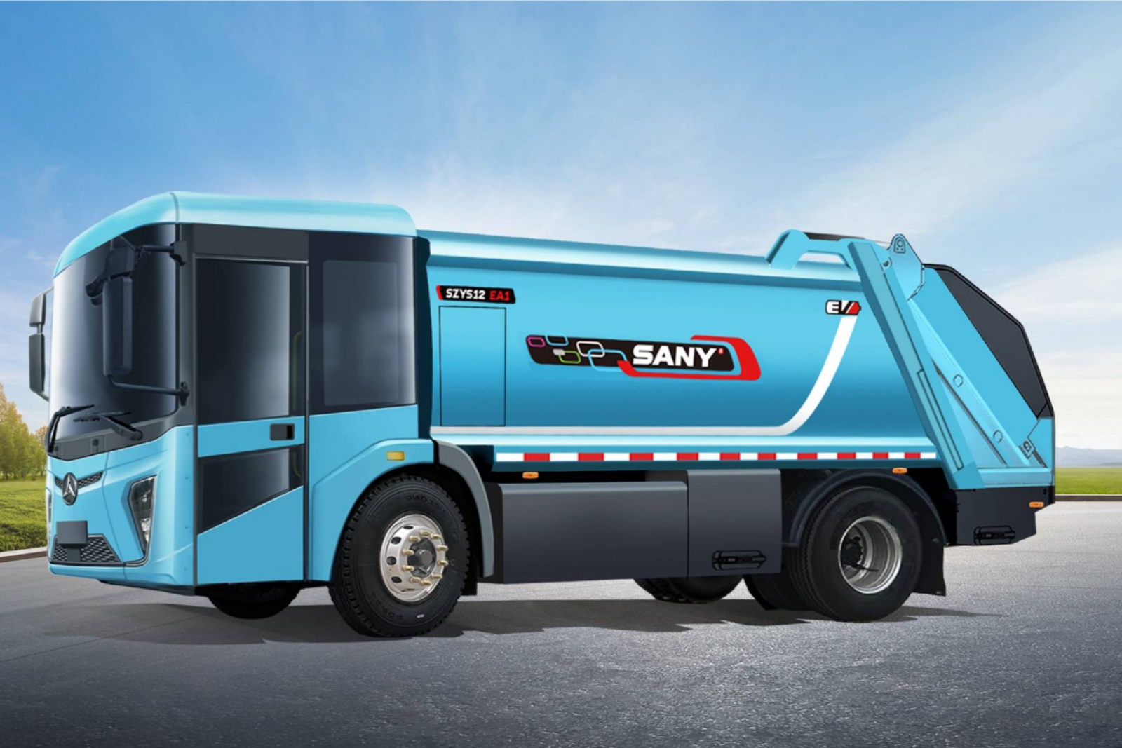 三一 純電(diàn)動低入口壓縮式垃圾車(chē)